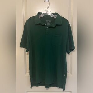Kickee Mens Medium Green Bamboo Organic Cotton Polo Shirt